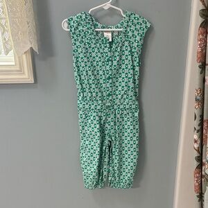 Gymboree Green and White Floral Outfit